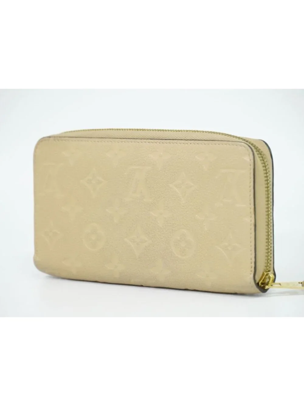 Louis Vuitton LV Zippy Wallet Monogram Empreinte Leather les Beiges